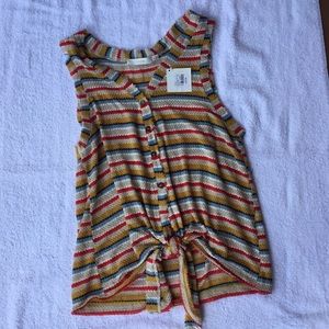 Multicolor striped tank top
